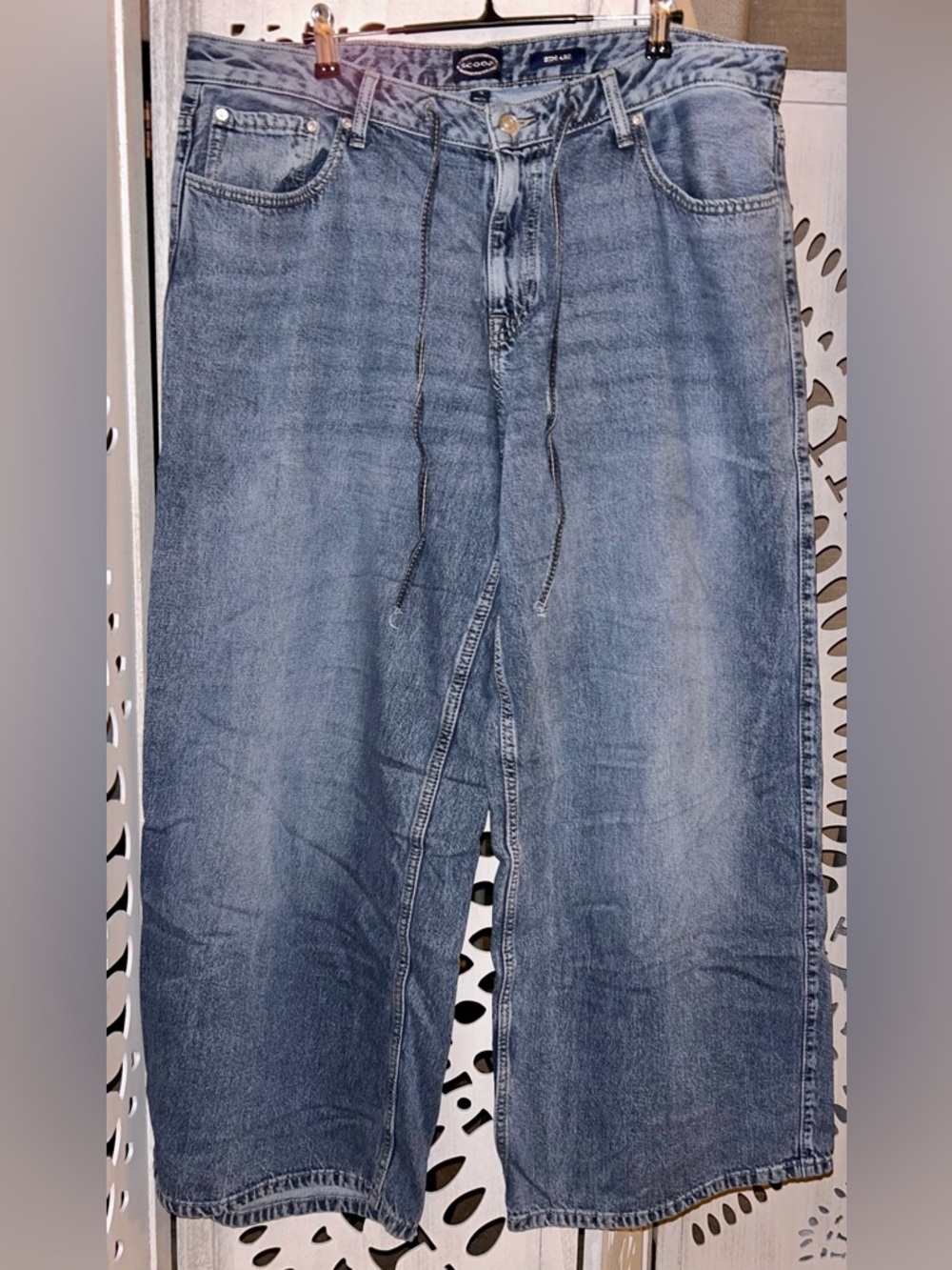Scoop Women's High Rise Wide Leg Jeans
